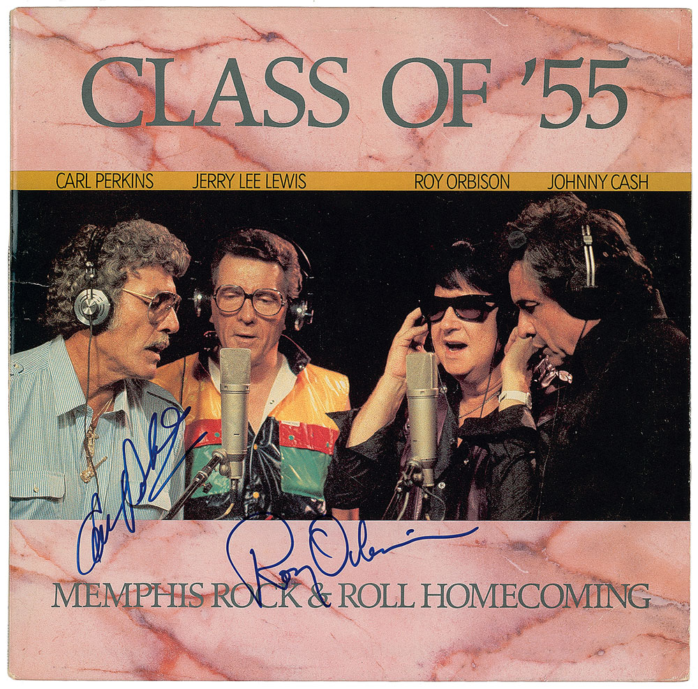 Lot #7288 Carl Perkins and Roy Orbison Signed