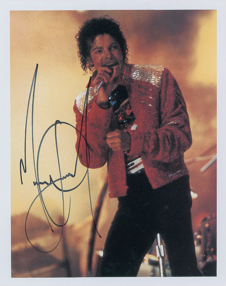Lot #7219 Michael Jackson Signed Photograph