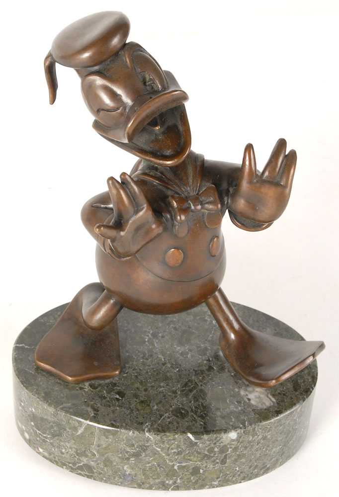 Lot #8480 Donald Duck Bronze Figurine