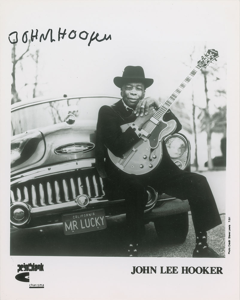 Lot #8291 John Lee Hooker Signed Photograph