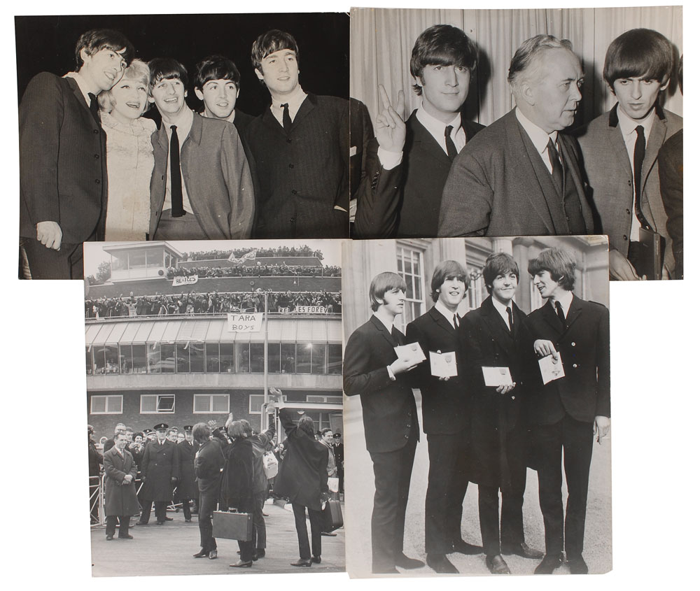 Lot #7095 Beatles Set of Four Original Press Photographs