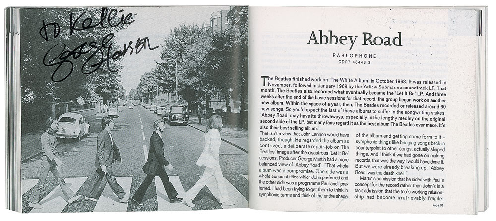 Lot #7032 George Harrison Signed Book