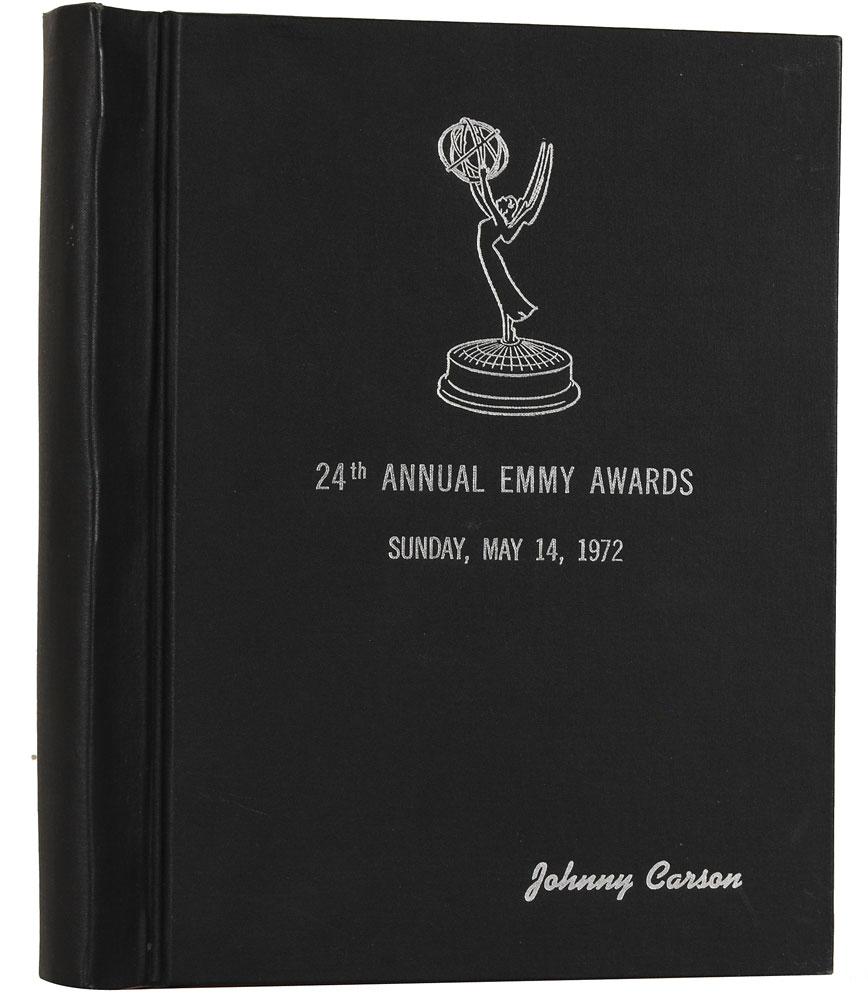 Lot #8108 Johnny Carson’s Hand-Annotated 24th Emmy