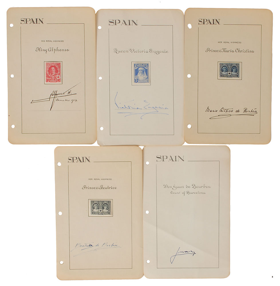 Lot #343 King Alfonso XIII and family