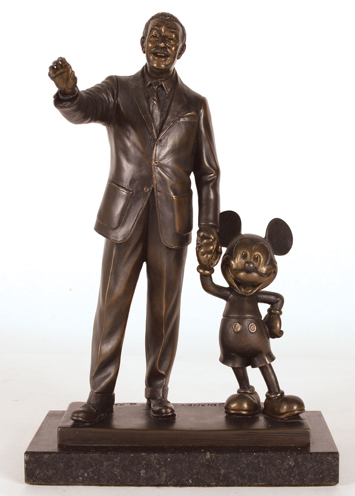 Lot #8479 Walt Disney and Mickey Mouse Bronze