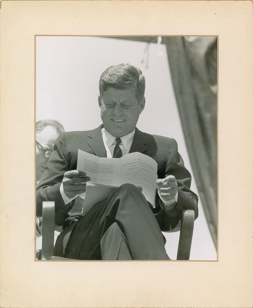 Lot #8037 John F. Kennedy Photograph That Hung in