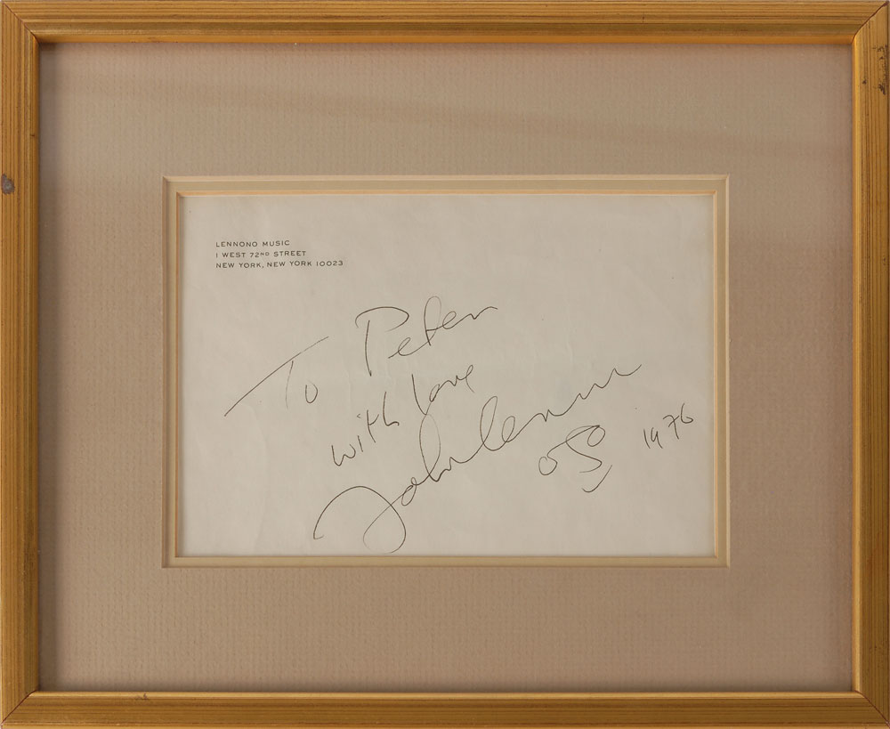 Lot #8249  Beatles: John Lennon Signature With
