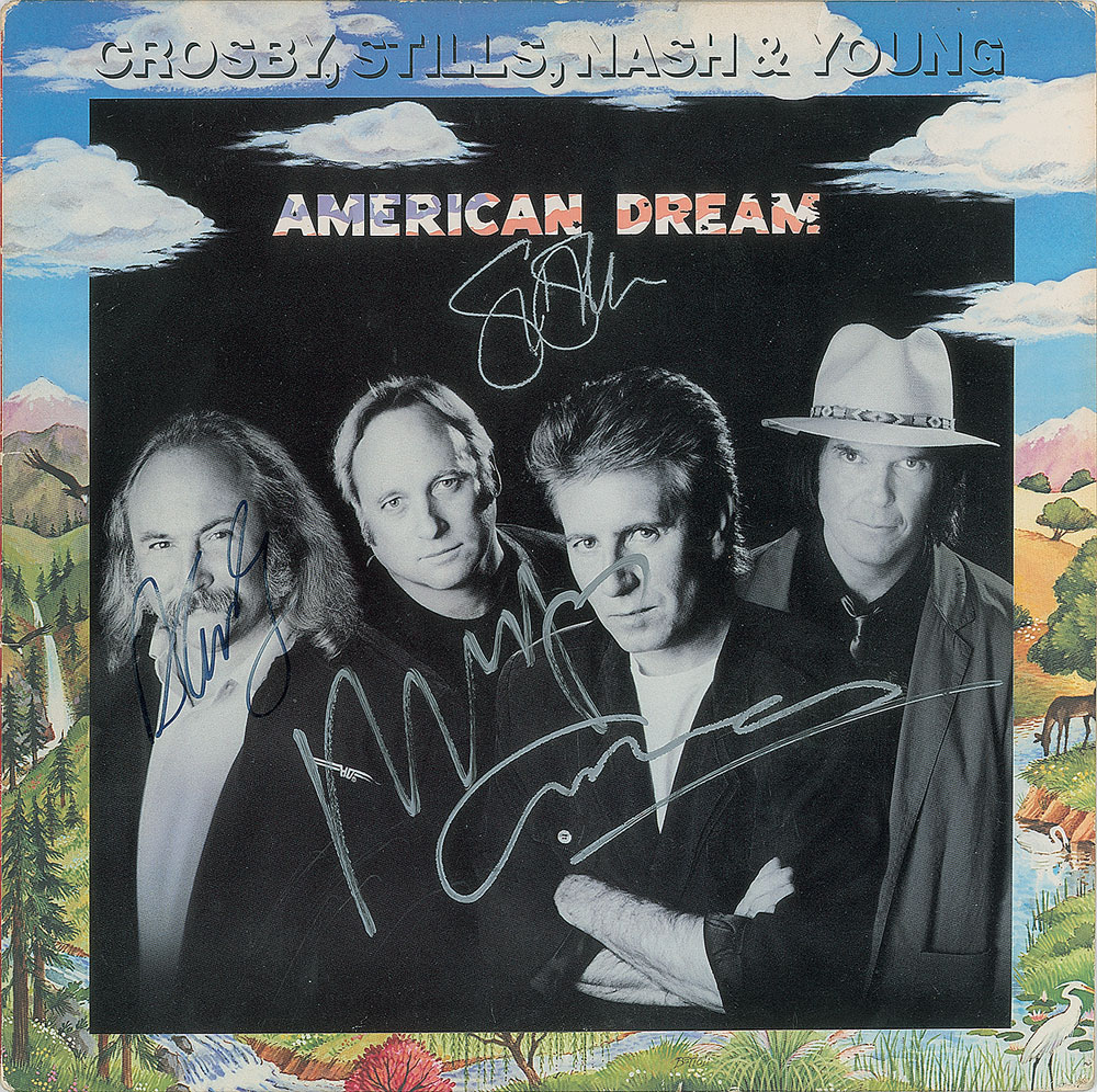 Lot #8320 Crosby, Stills, Nash, and Young Signed