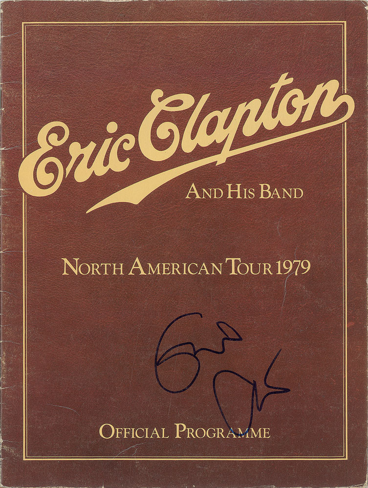 Lot #8319 Eric Clapton Signed Program