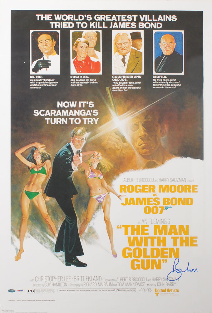 Lot #8202 James Bond: Roger Moore Pair of Signed