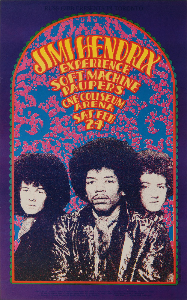 Lot #8329 Jimi Hendrix Concert Poster