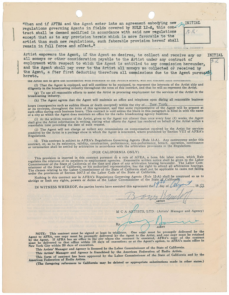 Lot #8121 Boris Karloff Signed Document