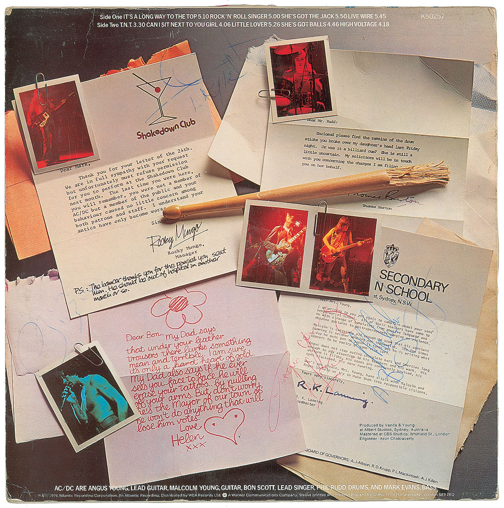Lot #8357 AC/DC Signed Album