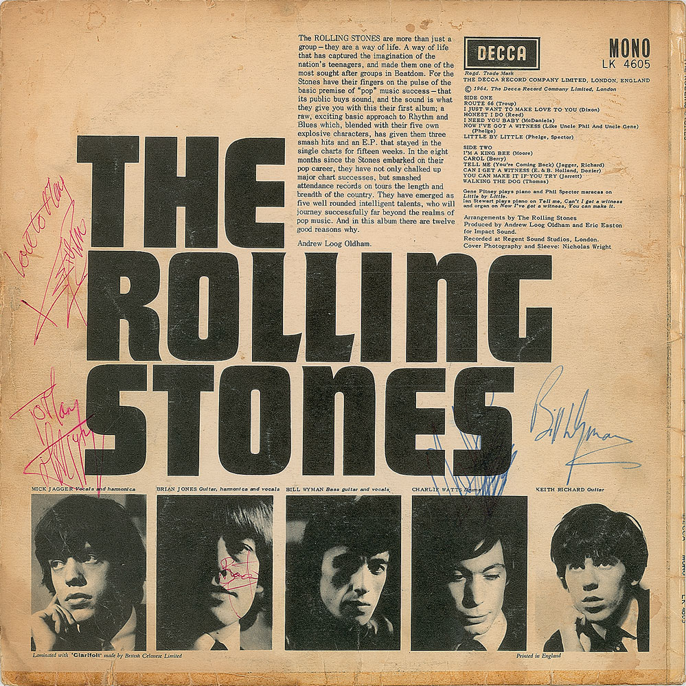 Lot #8344 Rolling Stones Signed Album