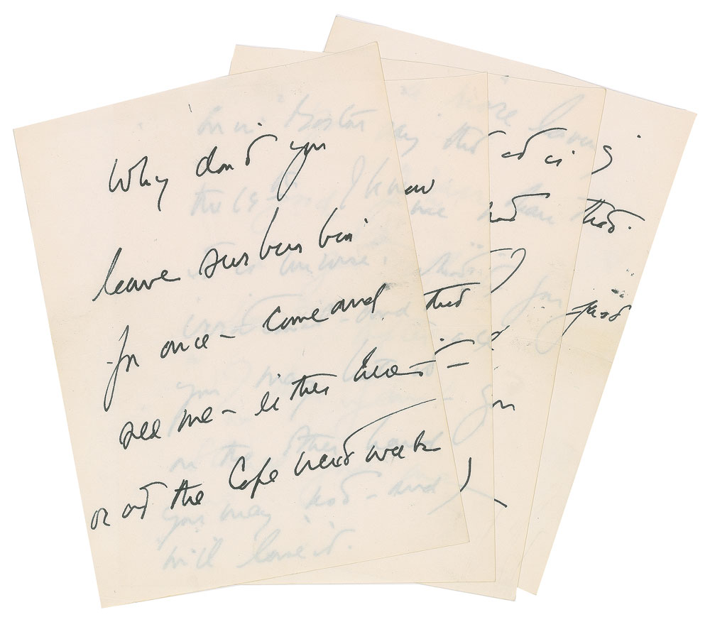 Lot #8021 John F. Kennedy Handwritten Letter to