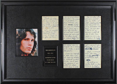 Jim Morrison - Autographed Letter